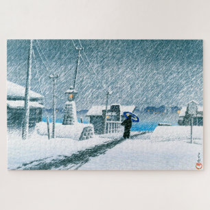 ukiyoe - hasui - No.3 Schnee bei Tsukishima - Puzzle