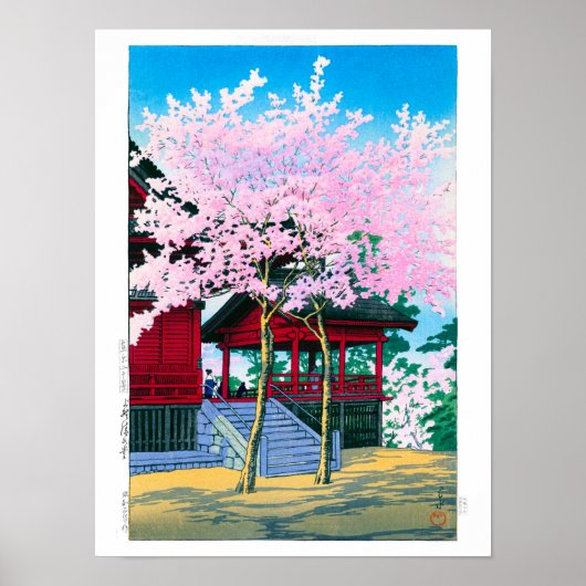 ukiyoe - hasui - No.44 Kiyomizu Hall, Ueno - Poster (Vorne)