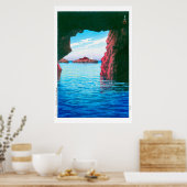 Ukiyoe - Hasui - No.47 Kojaku Cavern, Oga ... Poster (Küche)