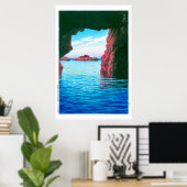 Ukiyoe - Hasui - No.47 Kojaku Cavern, Oga ... Poster (Heimbüro)