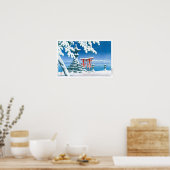 ukiyoe - Hasui - No.4 Schnee bei Itsukushima - Poster (Küche)
