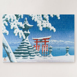 ukiyoe - Hasui - No.4 Schnee bei Itsukushima - Puzzle