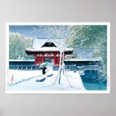 ukiyoe - hasui - No.8 Schnee im Shiba Park - Poster (Vorne)