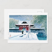 ukiyoe - hasui - No.8 Schnee im Shiba Park - Postkarte (Vorne/Hinten)