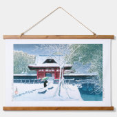 ukiyoe - hasui - No.8 Schnee im Shiba Park - Wandteppich Mit Holzrahmen (Vorne)