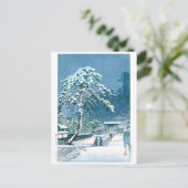 Ukiyoe - Hasui - Nr.12 Der Hommonji-Tempel, Ikegam Postkarte (Stehend Vorderseite)