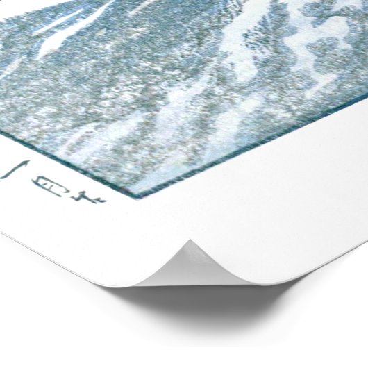 Ukiyoe - Hasui - Nr.12 Der Hommonji-Tempel, ... Poster (Ecke)