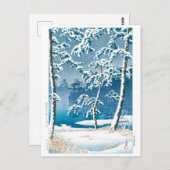 Ukiyoe - Hasui - Nr. 13 Senzoku-Teich - Postkarte (Vorne/Hinten)