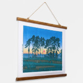 Ukiyoe - Hasui - Nr. 14 Ikegami Ichinokura (Sonnen Wandteppich Mit Holzrahmen (Gewinkelt)