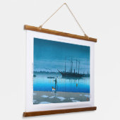 Ukiyoe - Hasui - Nr.17 Akashi-cho nach Regen - Wandteppich Mit Holzrahmen (Gewinkelt)