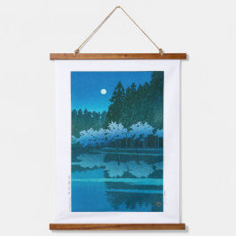 Ukiyoe - Hasui - Nr.19 Frühlingsnacht in Inokashir Wandteppich Mit Holzrahmen