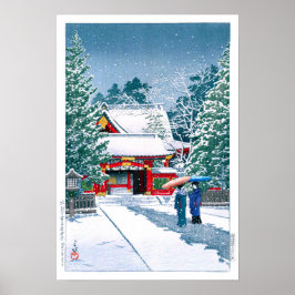 ukiyoe - Hasui - Nr.22 Schreine Präkincts im Schne Poster