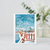 Ukiyoe - Hasui - Nr.24 Yakumo Brücke die Nagata .. Postkarte (Stehend Vorderseite)
