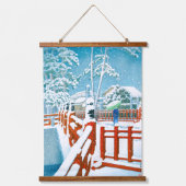 Ukiyoe - Hasui - Nr.24 Yakumo Brücke die Nagata .. Wandteppich Mit Holzrahmen (Vorderseite)