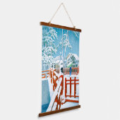 Ukiyoe - Hasui - Nr.24 Yakumo Brücke die Nagata .. Wandteppich Mit Holzrahmen (Gewinkelt)