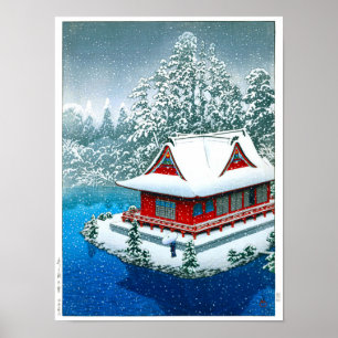 ukiyoe - hasui - Nr.26 Schnee im Inokashira Park - Poster