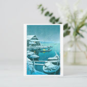 Ukiyoe - Hasui - Nr.27 Schnee bei Mukōjima - Postkarte (Stehend Vorderseite)
