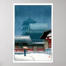 Ukiyoe - Hasui - Nr. 31 Tennoji-Tempel in Osaka - Poster