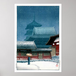 Ukiyoe - Hasui - Nr. 31 Tennoji-Tempel in Osaka - Poster