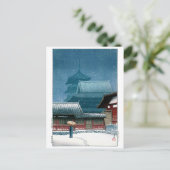 Ukiyoe - Hasui - Nr. 31 Tennoji-Tempel in Osaka - Postkarte (Stehend Vorderseite)
