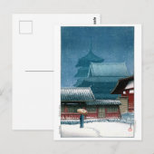 Ukiyoe - Hasui - Nr. 31 Tennoji-Tempel in Osaka - Postkarte (Vorne/Hinten)