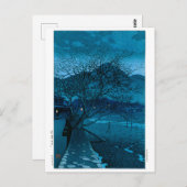 Ukiyoe - Hasui - Nr. 33 Abend in Beppu - Postkarte (Vorne/Hinten)