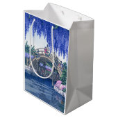 Ukiyoe - Hasui - Nr. 34 Wisteria in Kameido - Mittlere Geschenktüte (Rückseite Schrägansicht)