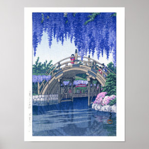 Ukiyoe - Hasui - Nr. 34 Wisteria in Kameido - Poster