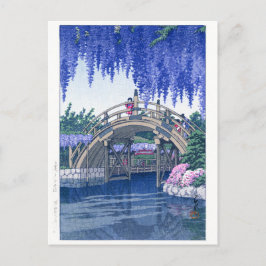 Ukiyoe - Hasui - Nr. 34 Wisteria in Kameido - Postkarte
