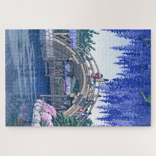 Ukiyoe - Hasui - Nr. 34 Wisteria in Kameido - Puzzle (Horizontal)