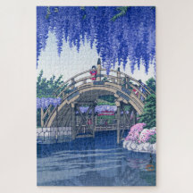Ukiyoe - Hasui - Nr. 34 Wisteria in Kameido -  