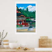 Ukiyoe - Hasui - Nr.36 Kuonji Temple am Berg Minob Poster (Küche)