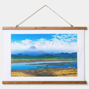 ukiyoe - Hasui - Nr.37 Banyū Fluss - Wandteppich Mit Holzrahmen