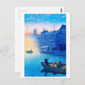 Ukiyoe - Hasui - Nr. 38 Morning in Dotonbori, Osak Postkarte (Vorne/Hinten)