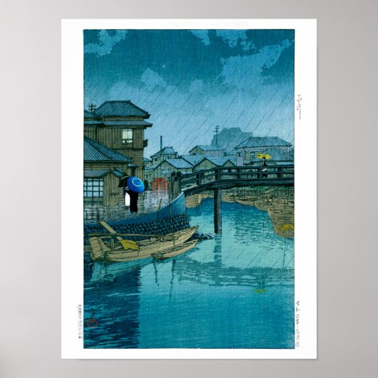 Ukiyoe - Hasui - Nr. 39 Shinagawa - Poster (Vorne)