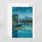 Ukiyoe - Hasui - Nr. 39 Shinagawa - Postkarte (Vorne/Hinten)