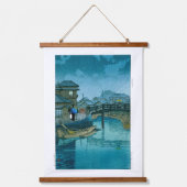 Ukiyoe - Hasui - Nr. 39 Shinagawa - Wandteppich Mit Holzrahmen (Vorderseite)