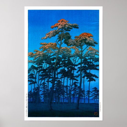 Ukiyoe - Hasui - Nr.46 Hikawa Park in Omiya - Poster (Vorne)