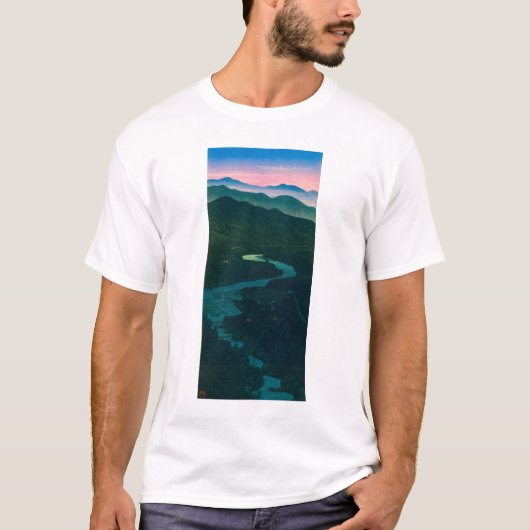 ukiyoe Hasui Nr. 58 Etchūs Ioritani-Pass T-Shirt (Vorderseite)