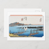 ukiyoe Hiroshige No.18 Ejiri Postkarte (Vorne/Hinten)