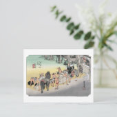 ukiyoe Hiroshige No.22 Fujieda Postkarte (Stehend Vorderseite)