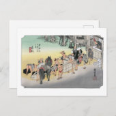 ukiyoe Hiroshige No.22 Fujieda Postkarte (Vorne/Hinten)