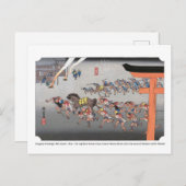 Ukiyoe - Hiroshige - No.41 Miya - Postkarte (Vorne/Hinten)