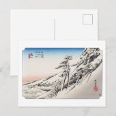 ukiyoe Hiroshige No.46 Kameyama Postkarte (Vorne/Hinten)