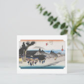 ukiyoe Hiroshige No.51 Ishibe Postkarte (Stehend Vorderseite)