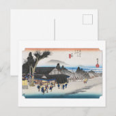 ukiyoe Hiroshige No.51 Ishibe Postkarte (Vorne/Hinten)