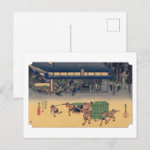 ukiyoe Hiroshige No.52 Kusatsu Postkarte (Vorne/Hinten)