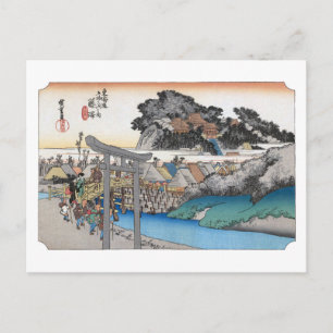 ukiyoe Hiroshige Nr.06 Fujisawa Postkarte
