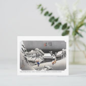 Ukiyoe - Hiroshige - Nr. 15-2 Kambara - Postkarte (Stehend Vorderseite)