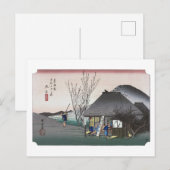 ukiyoe Hiroshige Nr. 20 Mariko Postkarte (Vorne/Hinten)